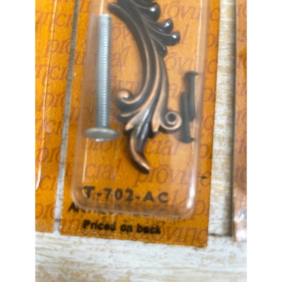 Lot of 4 VTG  Amerock Provincial Antique Copper Cabinet Backplate T-702-AC NOS - Picture 3 of 7